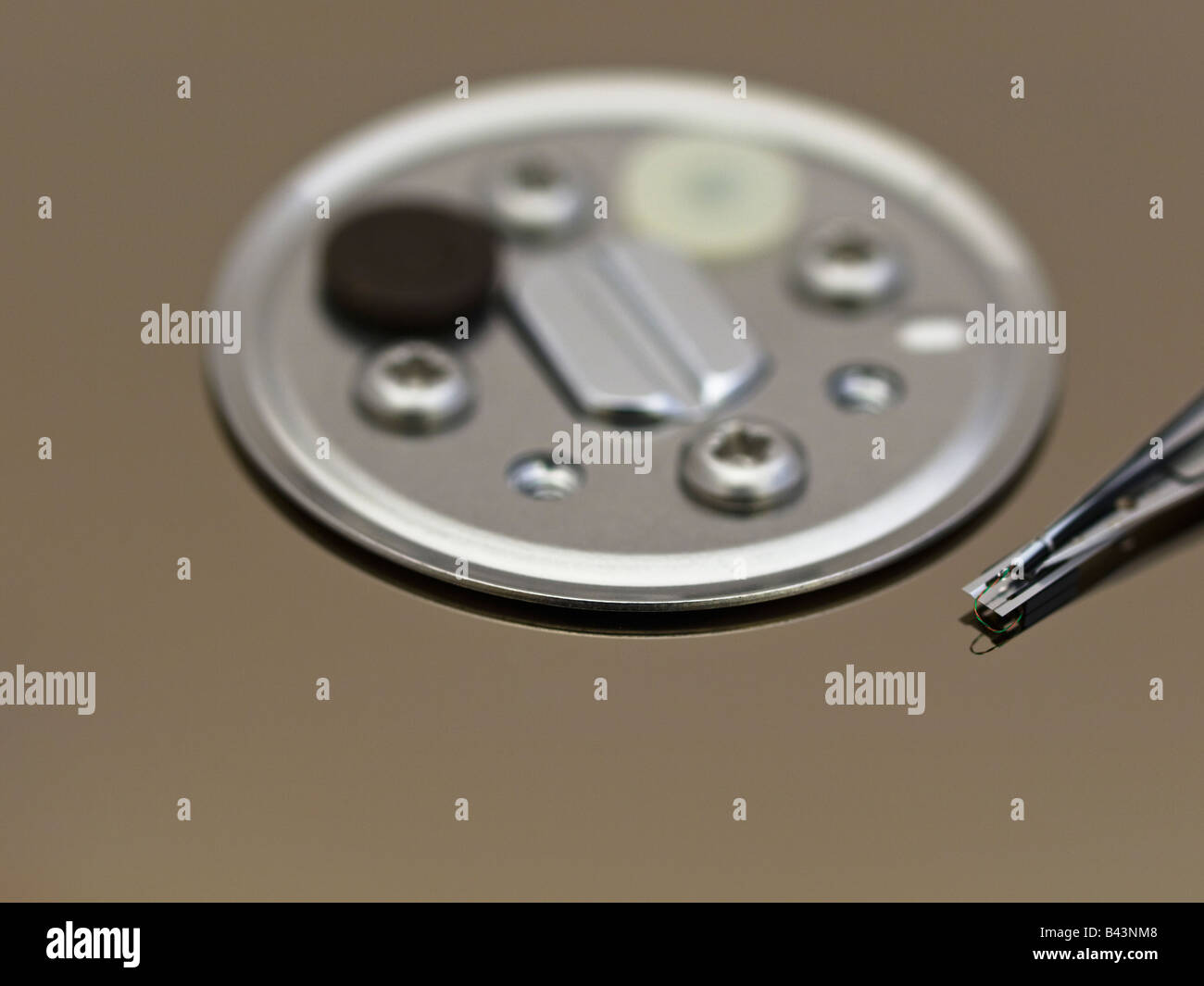 Close up of a hard disc drive. Stock Photo