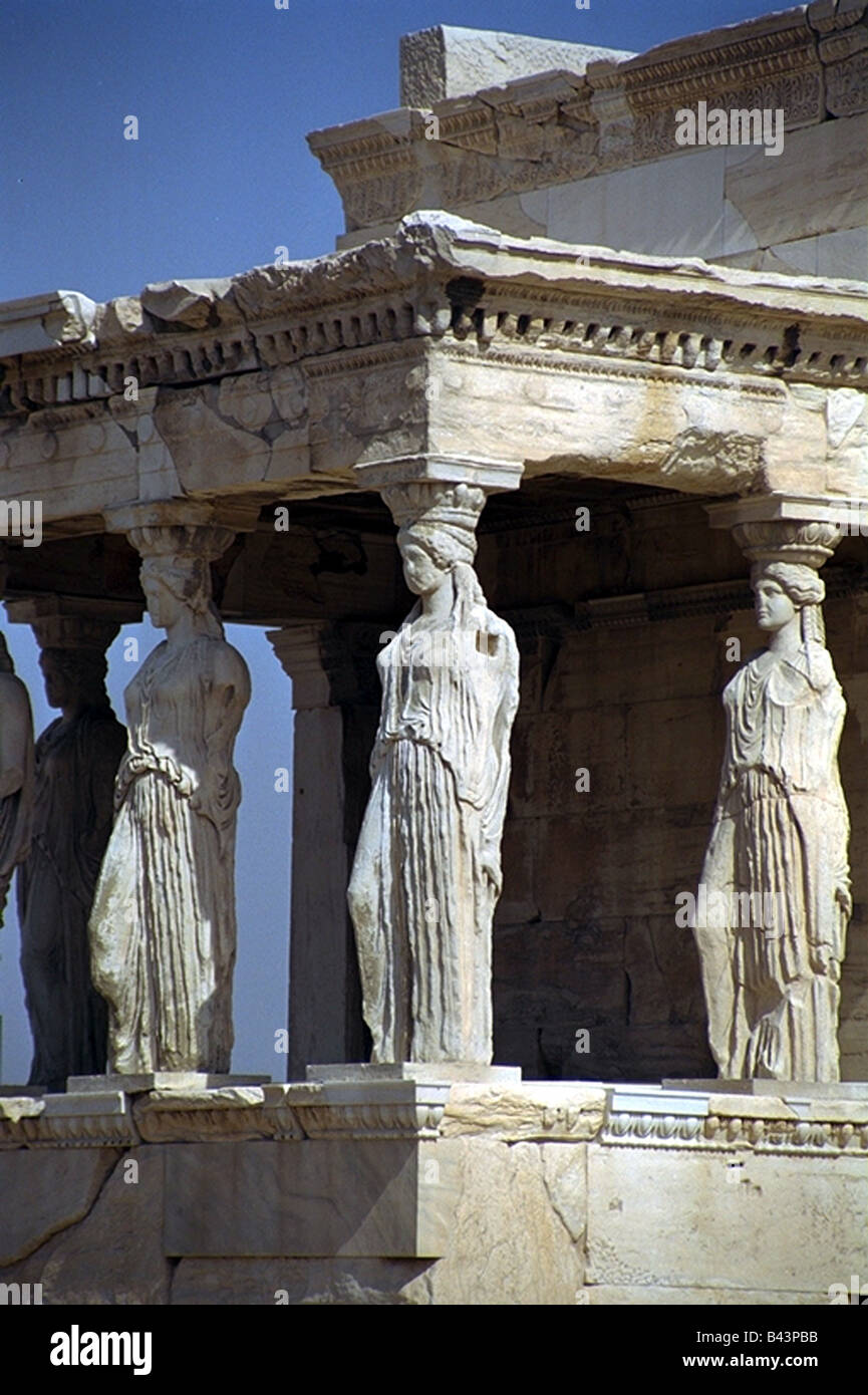 geography / travel, Greece, Athens, acropolis, caryatid hall at the