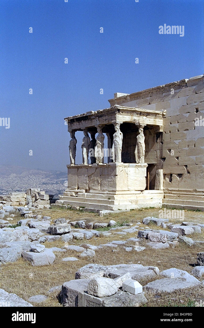 geography / travel, Greece, Athens, acropolis, caryatid hall at the
