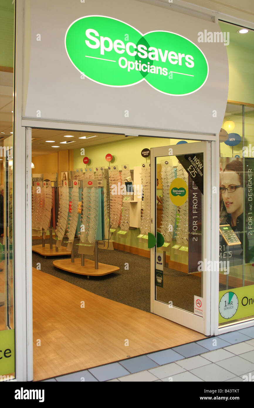 A Specsavers High Street opticians in the UK Stock Photo Alamy