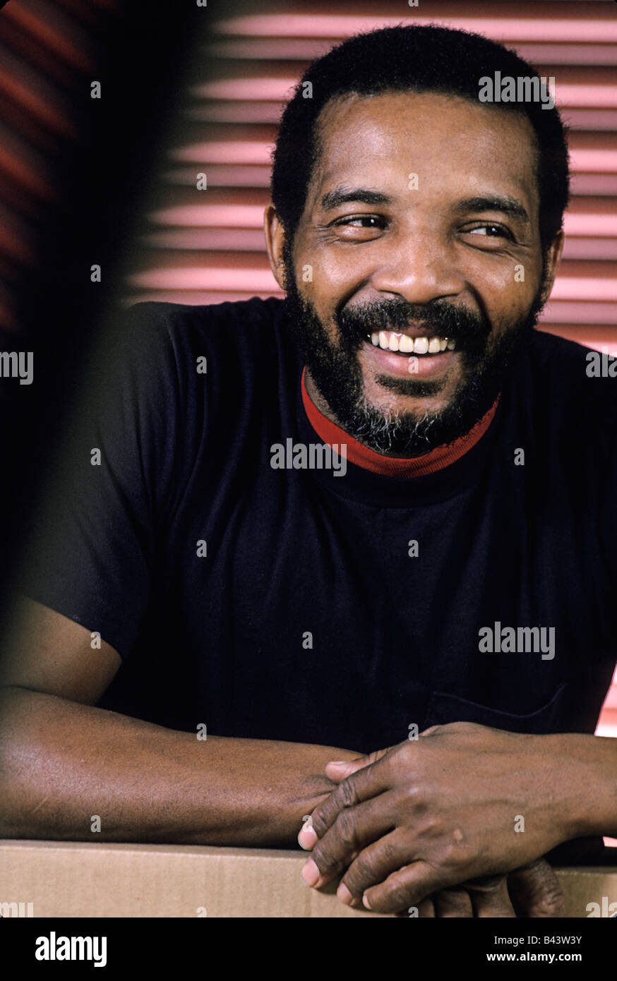 African American factory worker portrait Stock Photo - Alamy