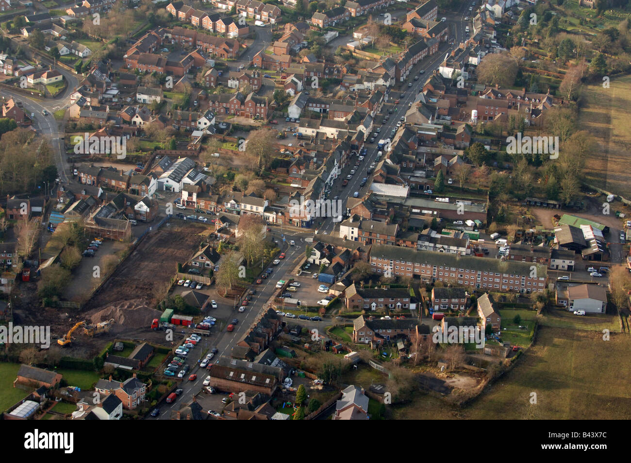 An aerial view of Eccleshall in Staffordshire England Stock Photo Alamy