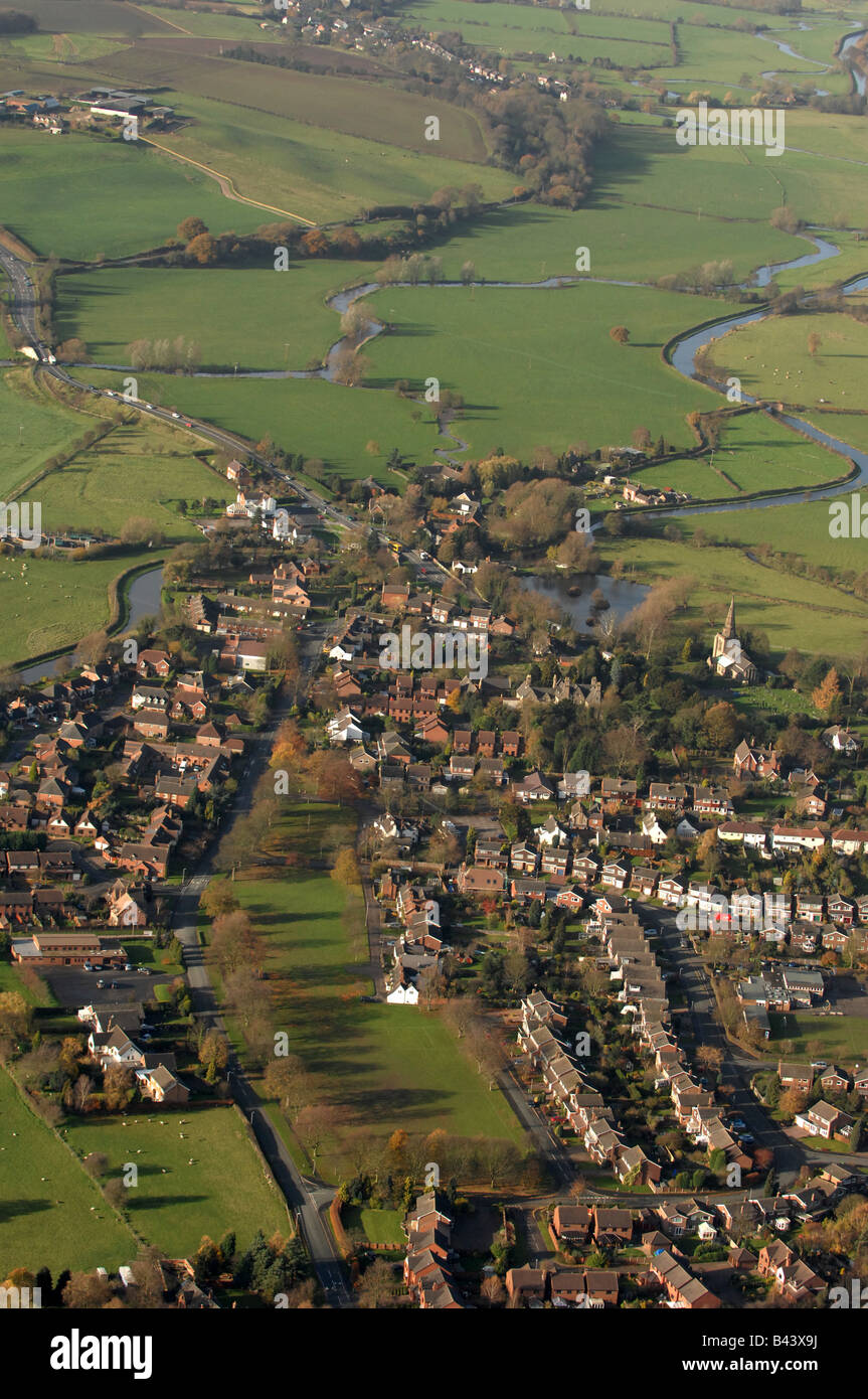 An aerial of Weston in Staffordshire England Stock Photo - Alamy