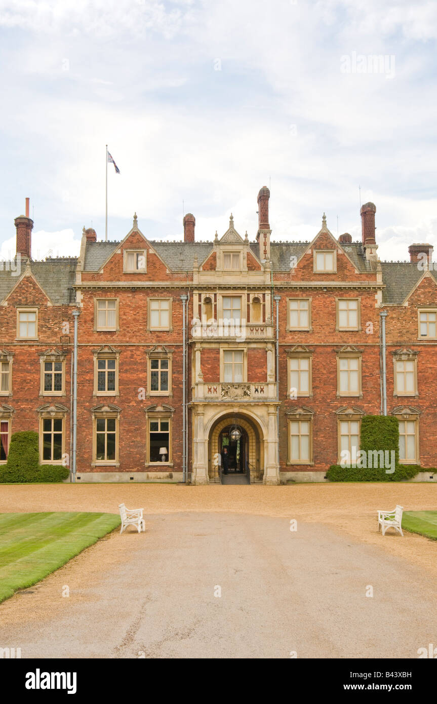 East elevation detail of Sandringham House , Sandingham, Norfolk, England Stock Photo
