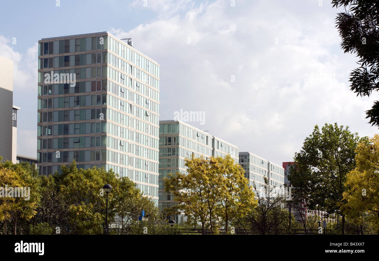 thehubmk Apartments Central Milton Keynes Buckinghamshire Stock Photo