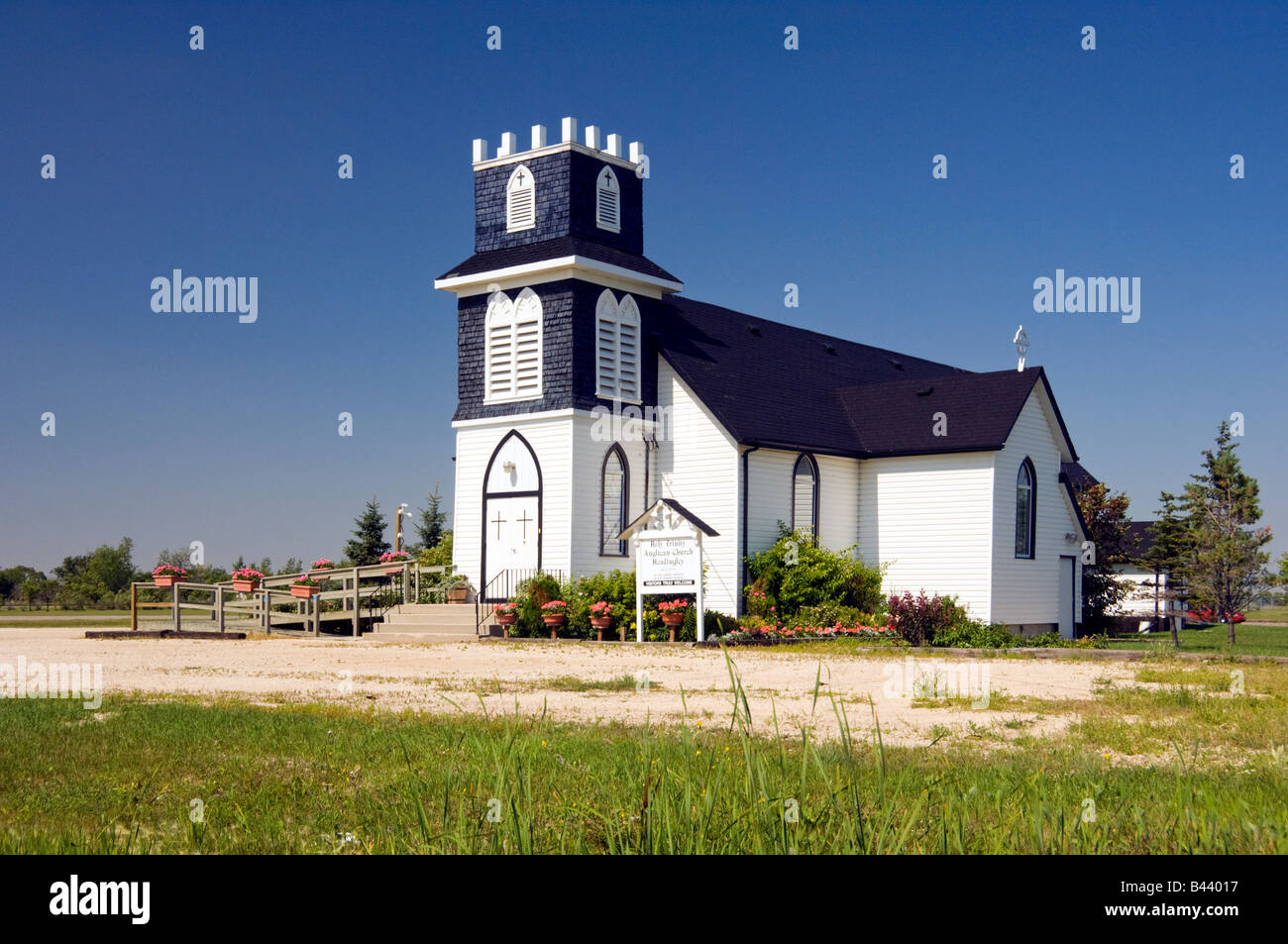 The Holy Trinity Anglican Church in Headingly, Manitoba, Canada Stock Photo