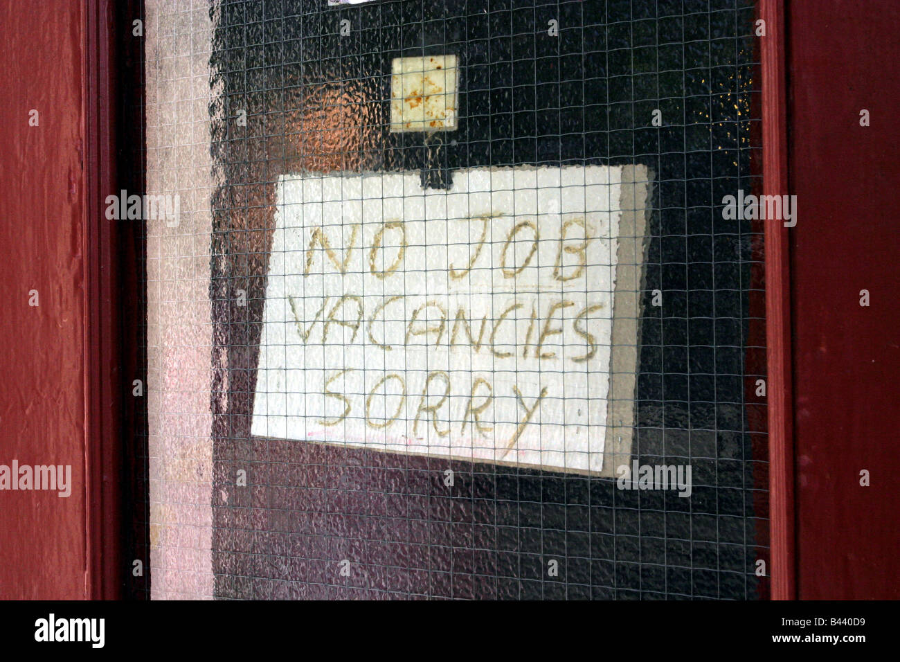 No Job Vacancies Sorry sign Stock Photo