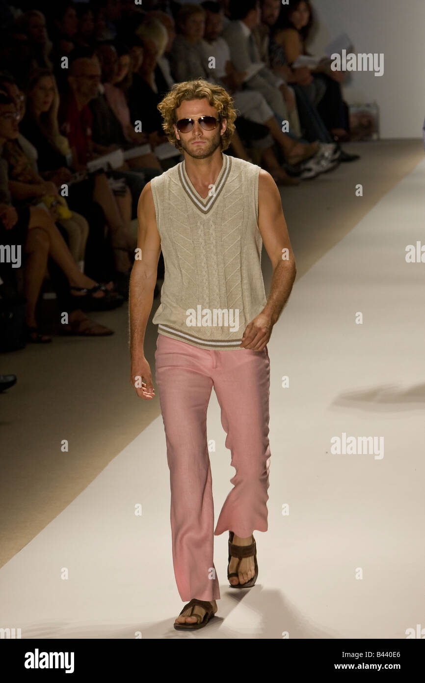 Perry Ellis presents Spring &  Summer 2009 Mens ready to wear collection. Stock Photo