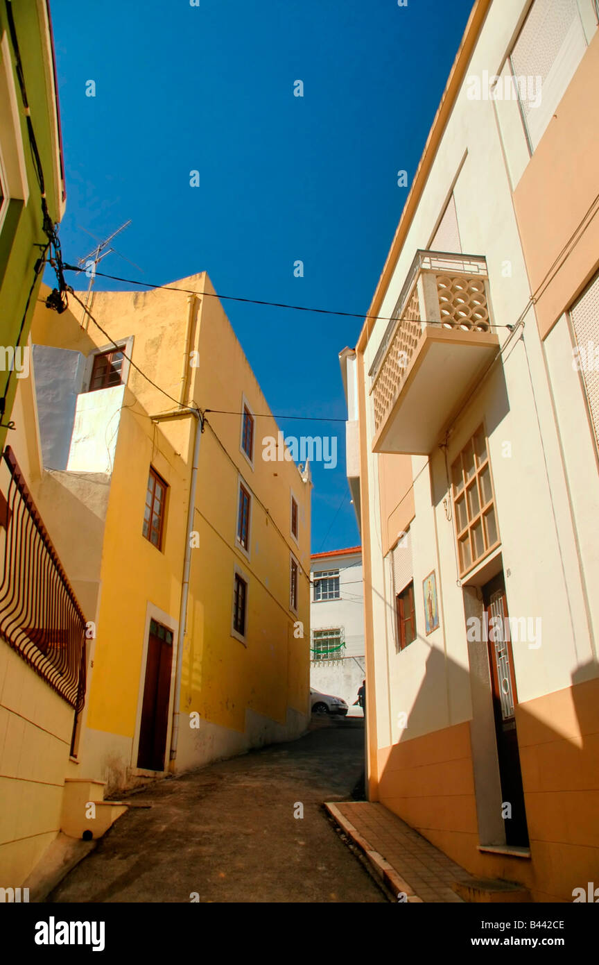 A quiet street scene in Coimbra, Portugal. Stock Photo