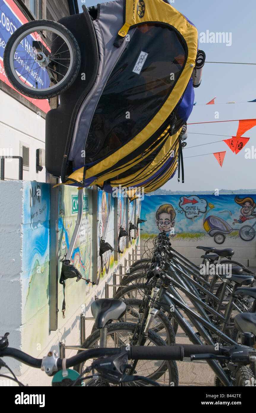 Padstow Bike Hire Stock Photo Alamy