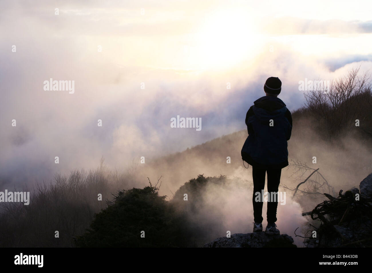 Sunset in mountain Stock Photo - Alamy