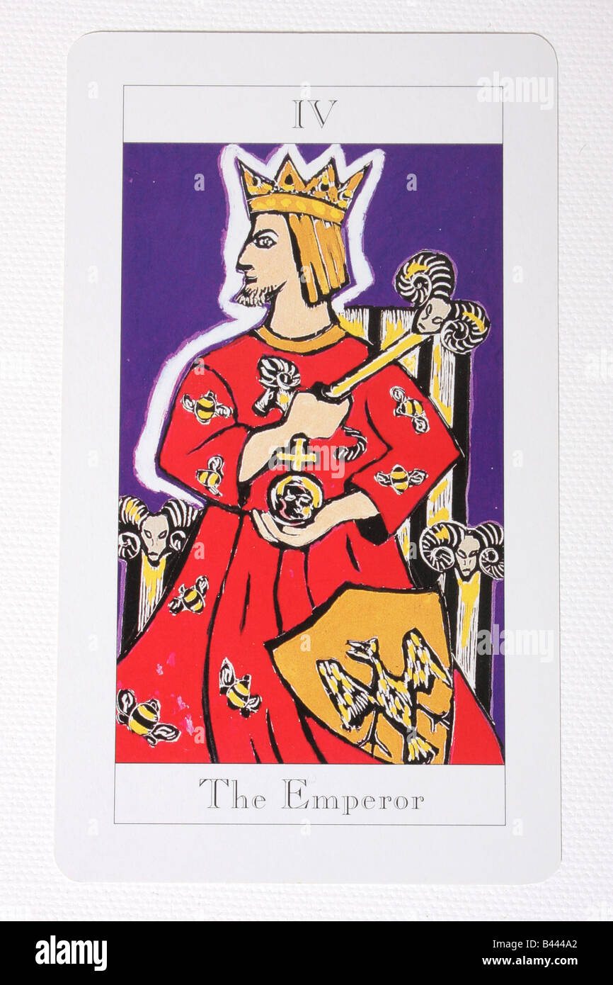 The Emperor tarot card. Stock Photo