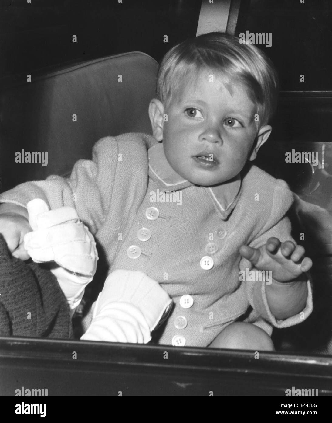 Prince Edward aged two May 1966 Prince Edward sitting on his nannys lap
