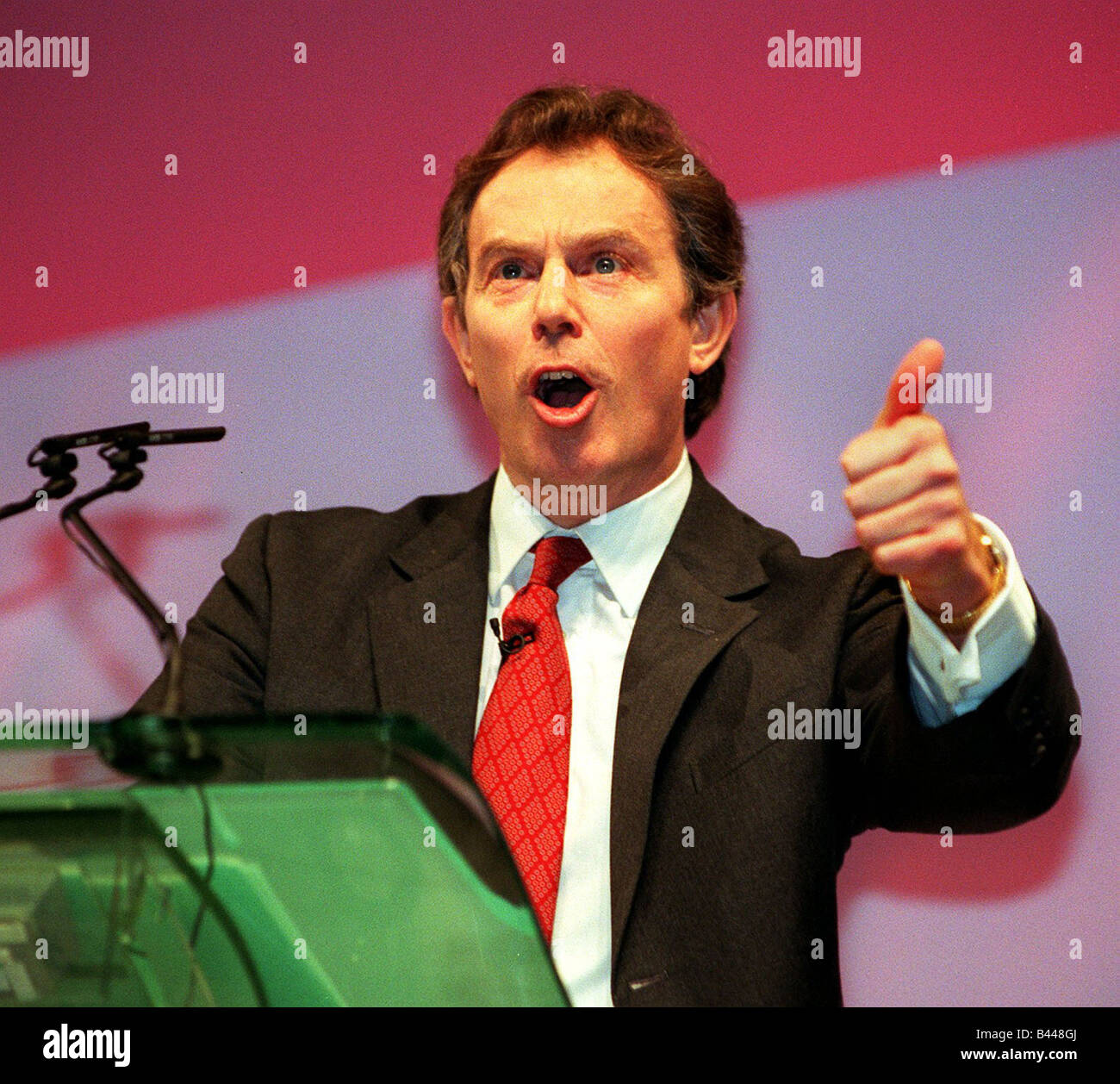 Tony Blair during speech 10th March 2000 at the Scottish Labour Party