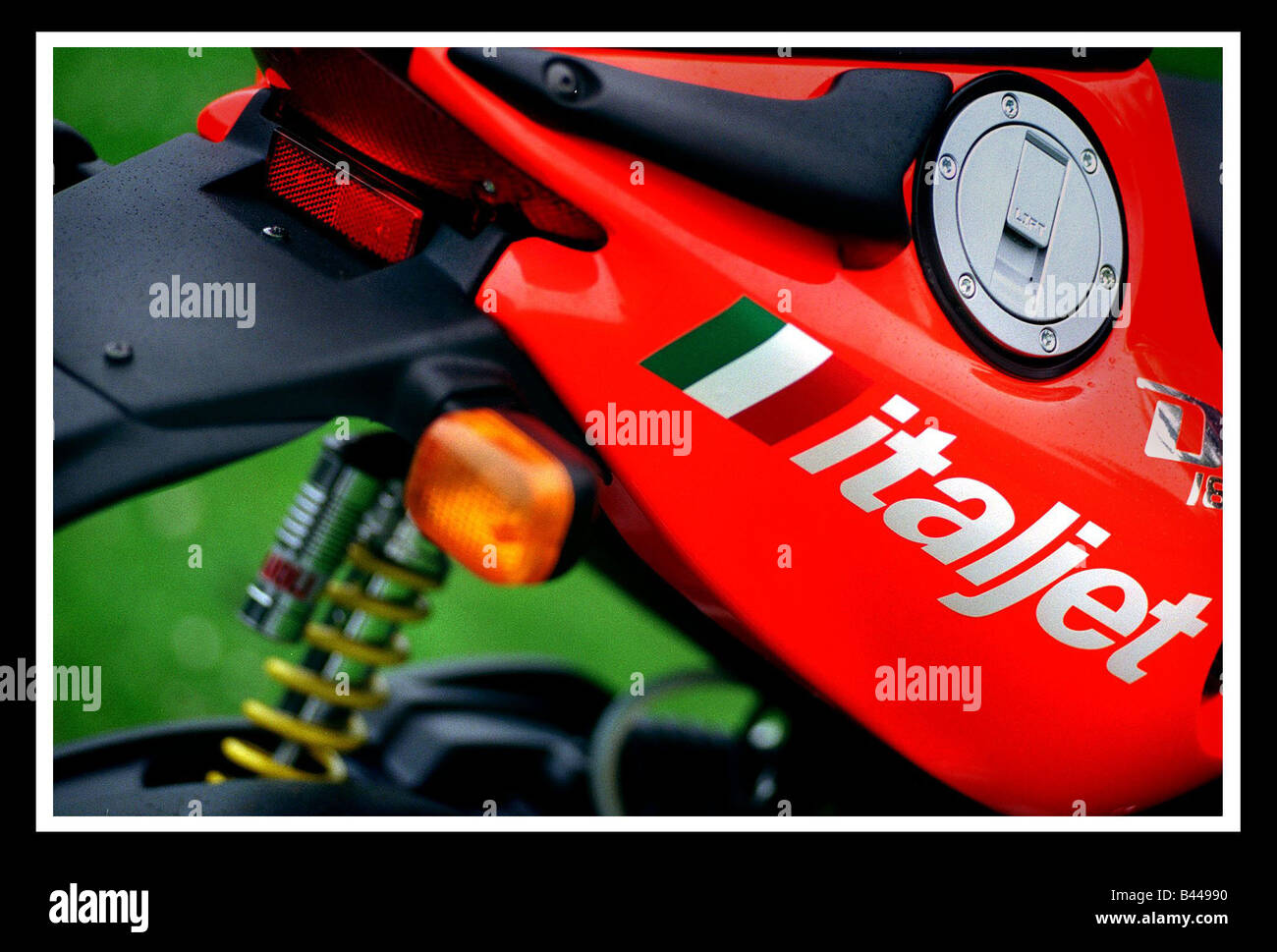 Italjet July 1999 Motorbike scooter logo fuel petrol cap Stock Photo