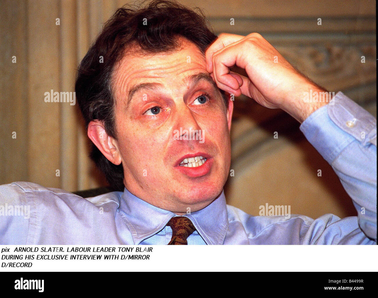 Tony Blair Labour leader during interview in February 1995 Stock Photo