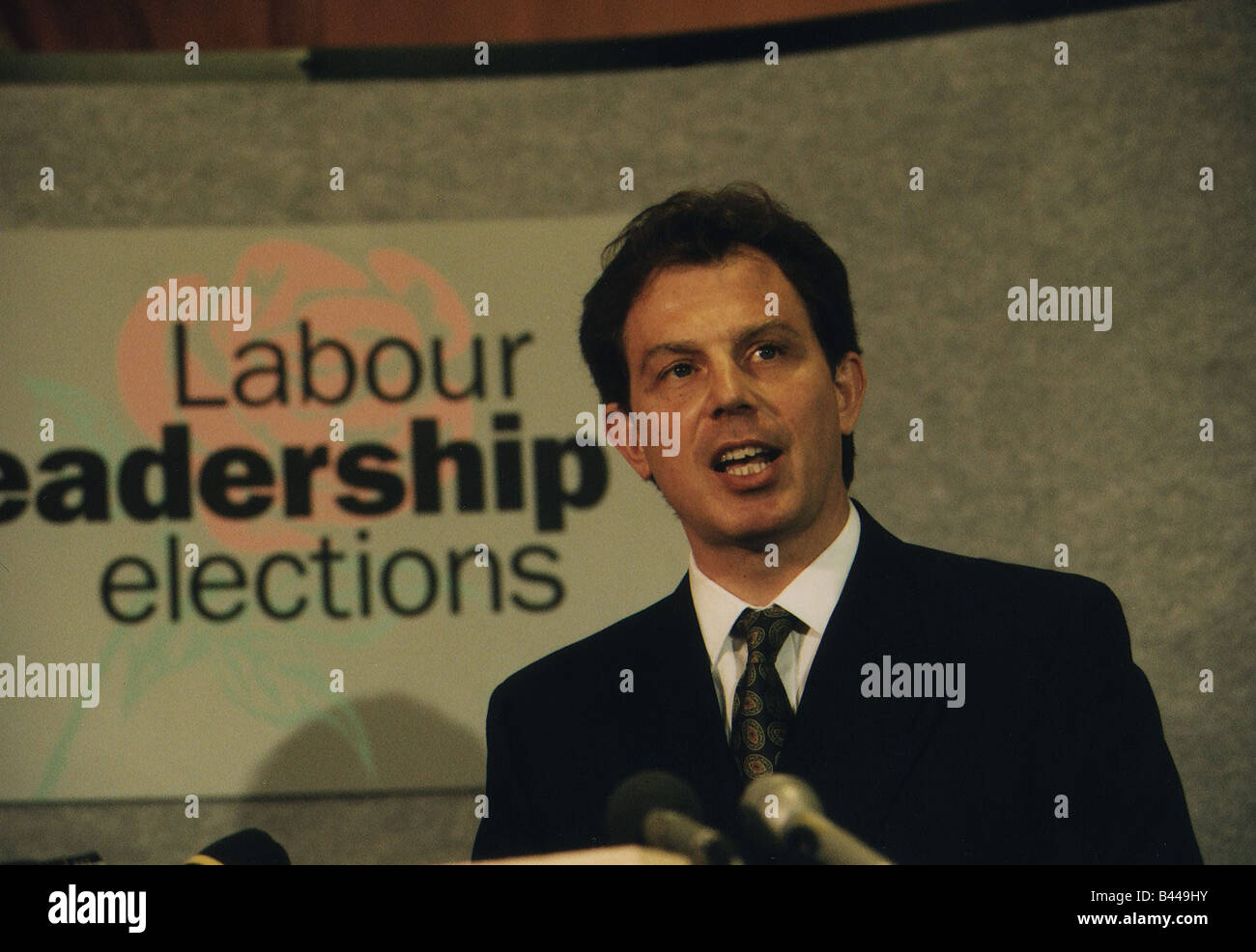 Tony Blair MP Labour speaking at Labour leadership elections 1994 Stock