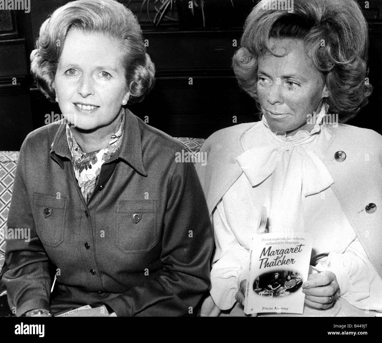 Maggie Thatcher PM November 1978 with Author Tricia Murray Stock Photo