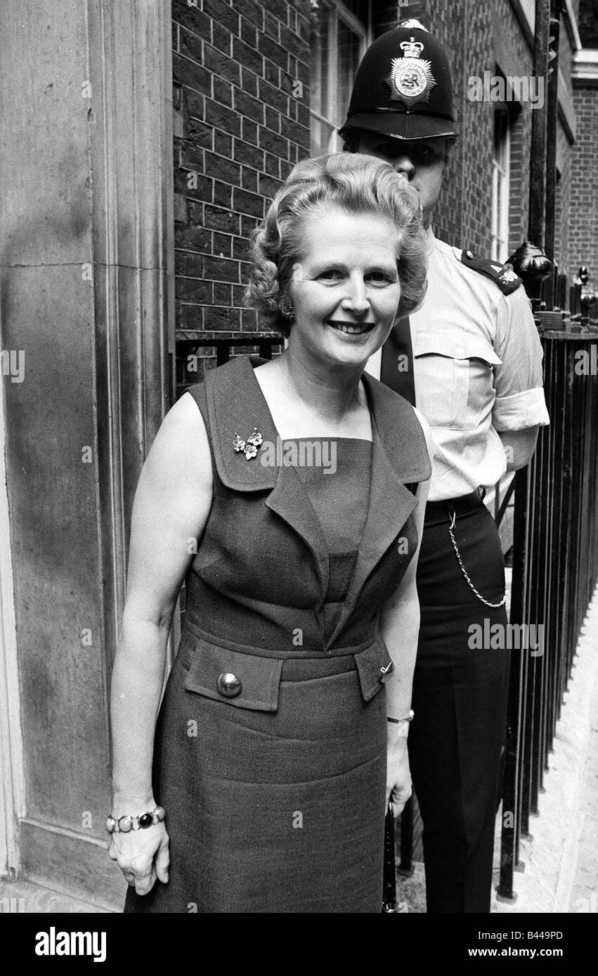 Margaret Thatcher June 1970 arriving at Downing Street for the first