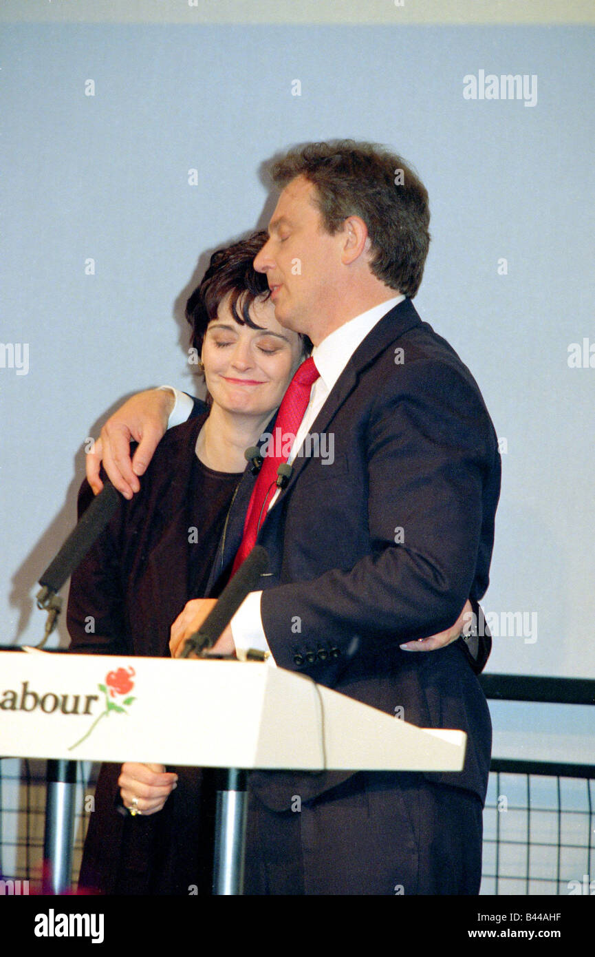 1997 General Election Labour Victory party Tony Blair and Cherie Blair