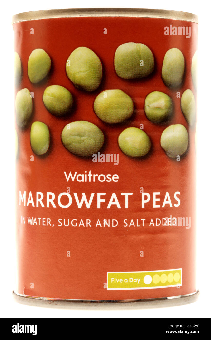 Tin of Marrowfat Peas Stock Photo