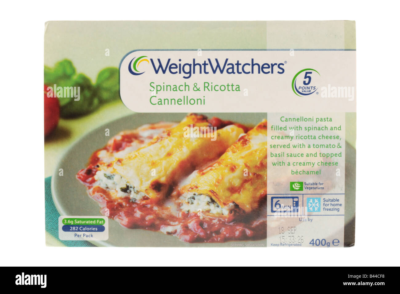 Spinach and Ricotta Cannelloni Stock Photo - Alamy