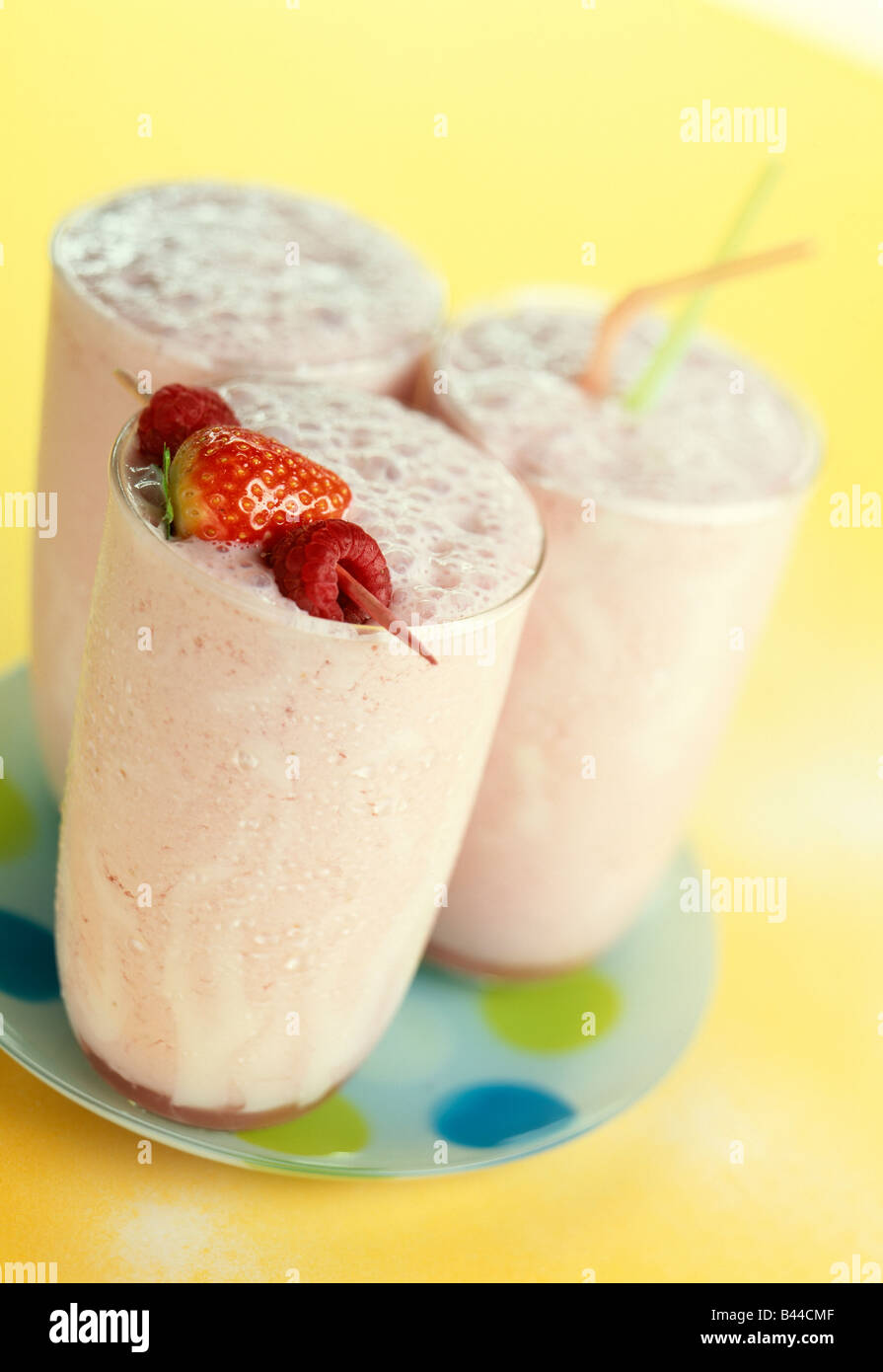 Summer fruit yoghurt shake Stock Photo Alamy