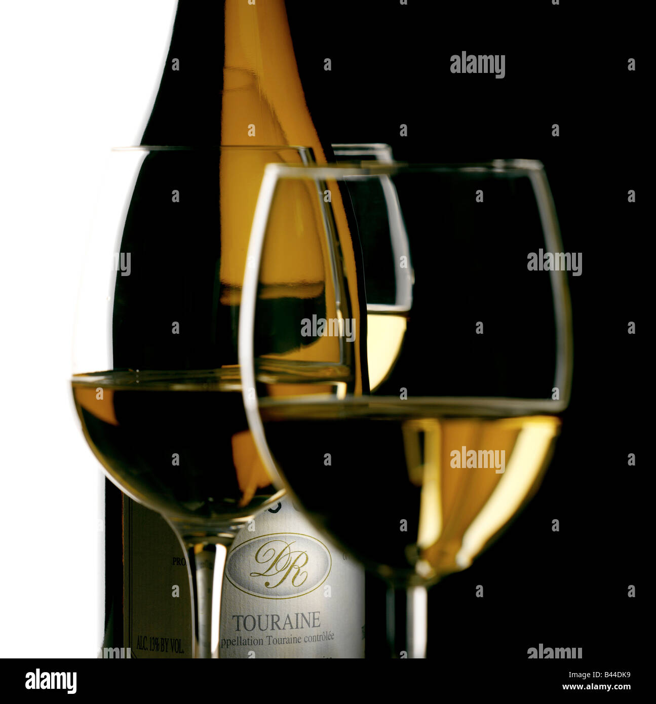 Touraine white wine Stock Photo