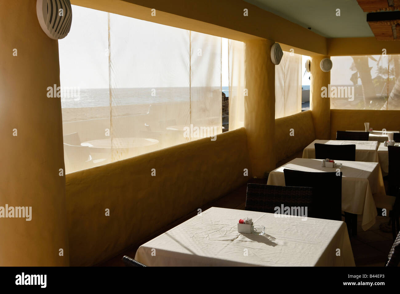 restaurant at kite beach hotel in the Dominican Republic Stock Photo