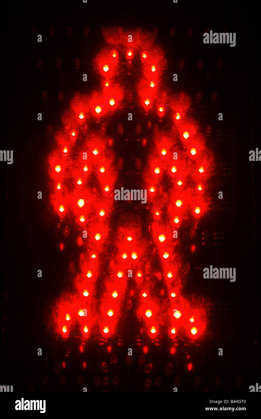 The red man on pedestrian traffic lights Stock Photo - Alamy