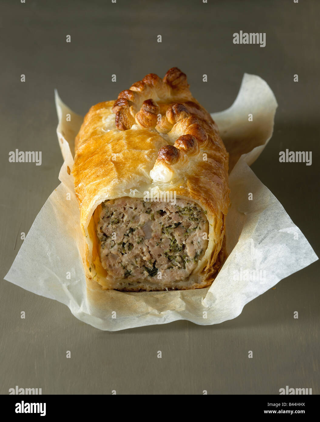 meat pate in pastry Stock Photo Alamy