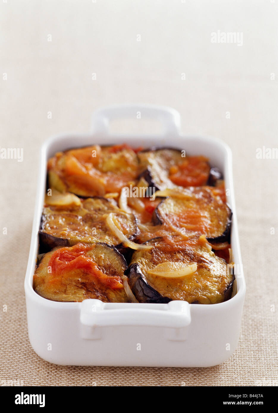 Eggplant and potato gratin Stock Photo Alamy