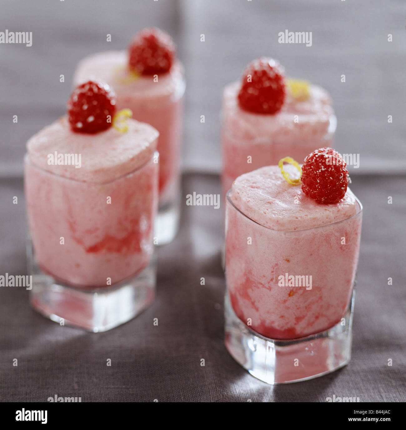 Iced Raspberry Lime mini iced raspberry and lime mousses Stock Photo - Alamy