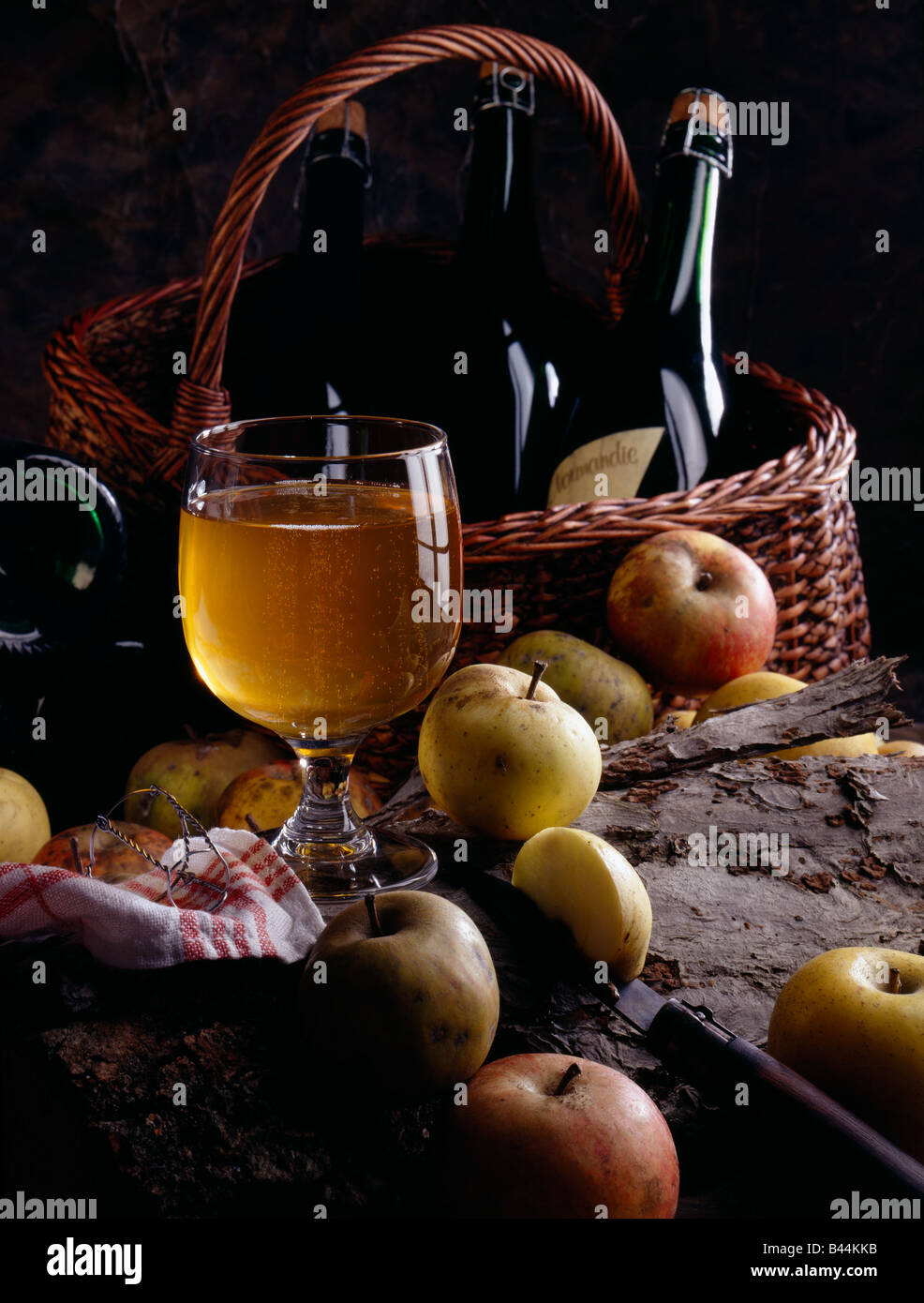 Still life of Normandy cider Stock Photo Alamy