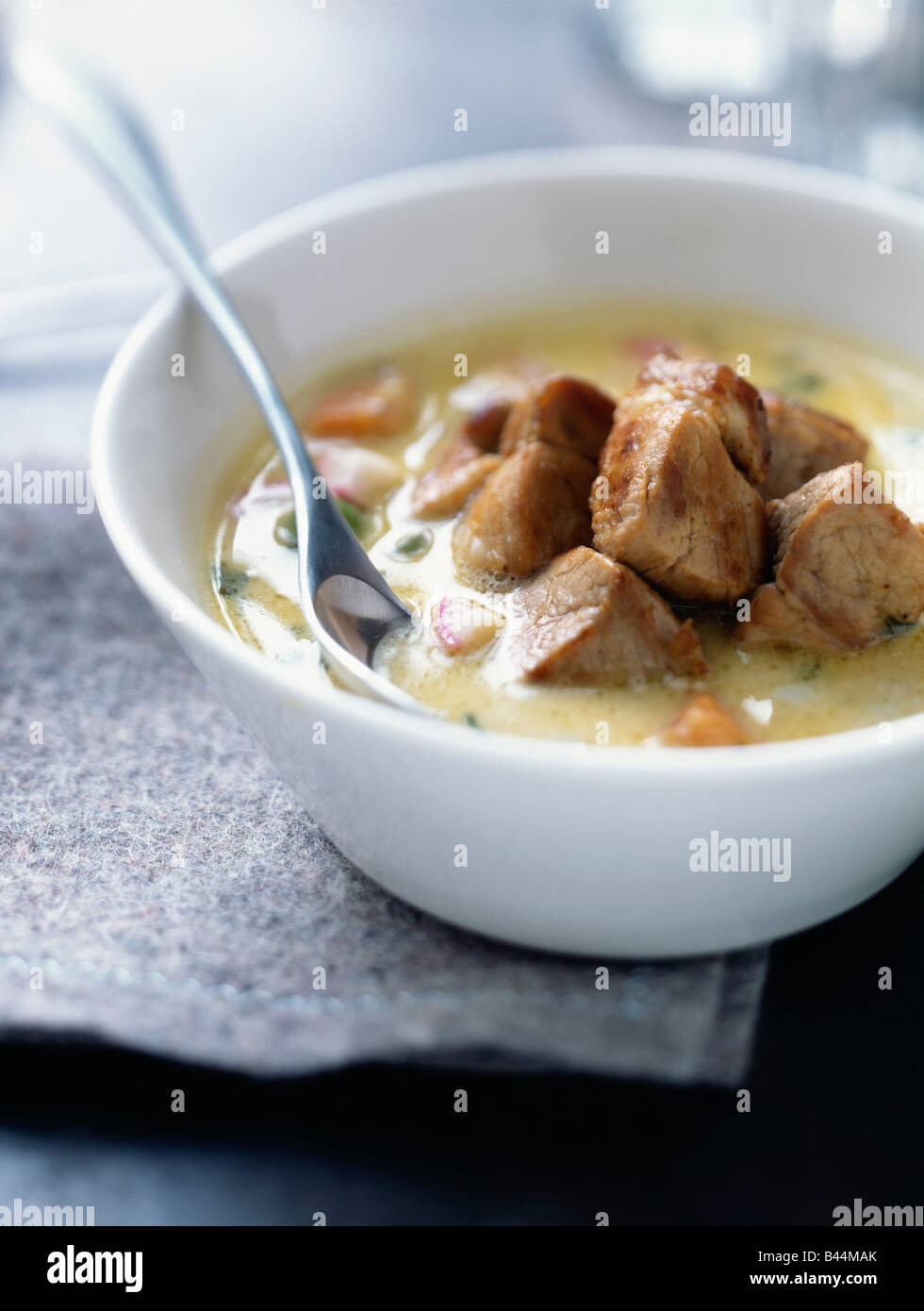 Filet Mignon Blanquette With Young Vegetables Stock Photo - Alamy