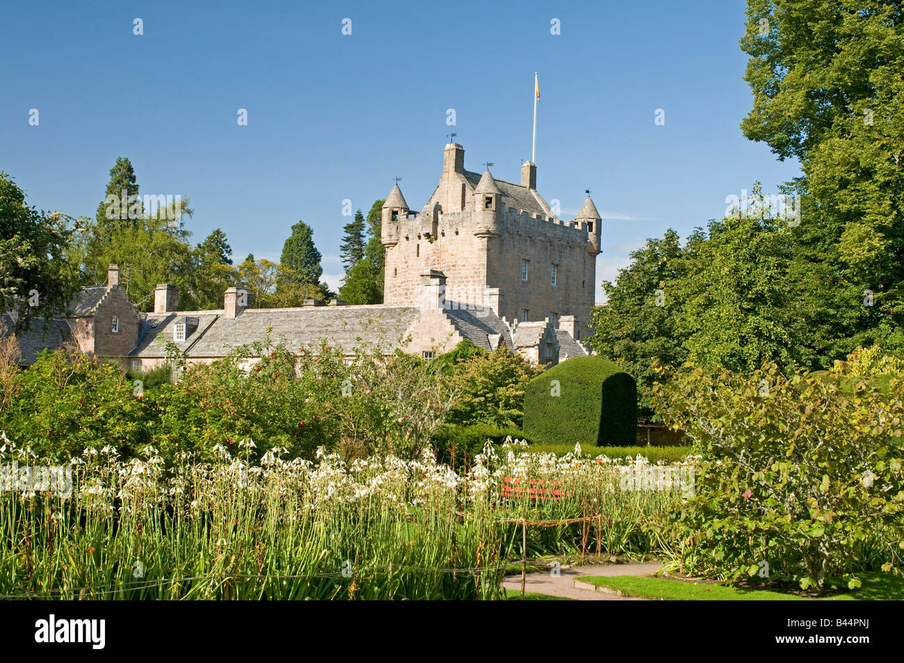 Cawdor Castle home ot the Thanes of Cawdor family seat of members of the Campbell Clan for over 800 years. Stock Photo