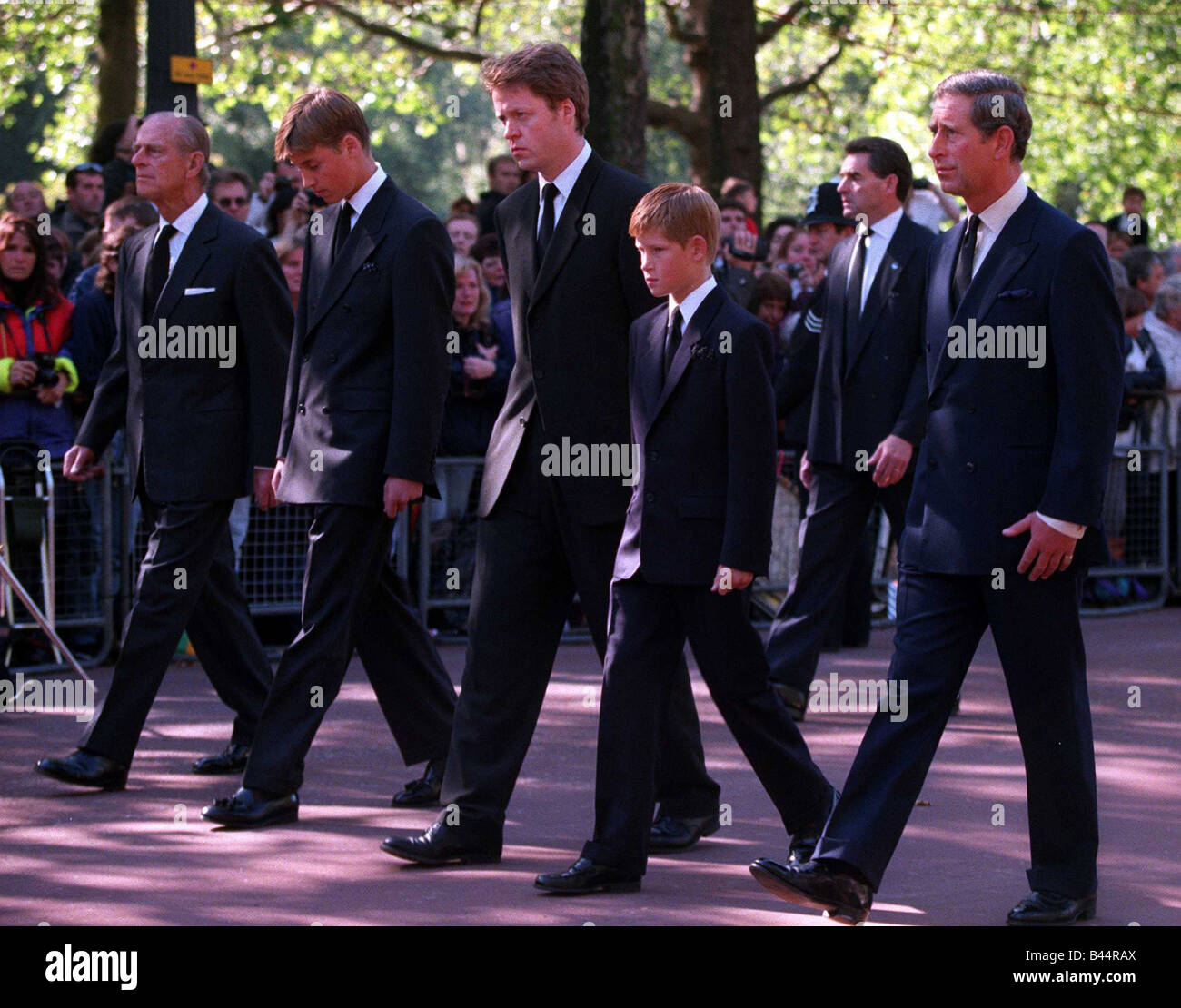 Princess Diana Funeral 6 September 1997 Prince Charles Prince Harry Stock Photo Alamy