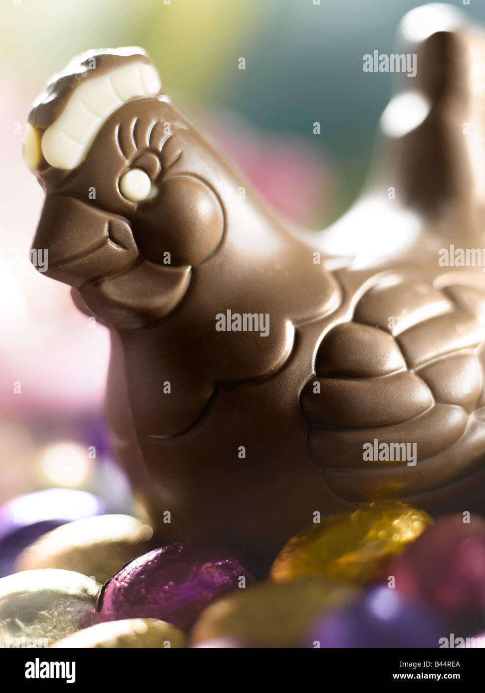 Chocolate Easter hen Stock Photo Alamy