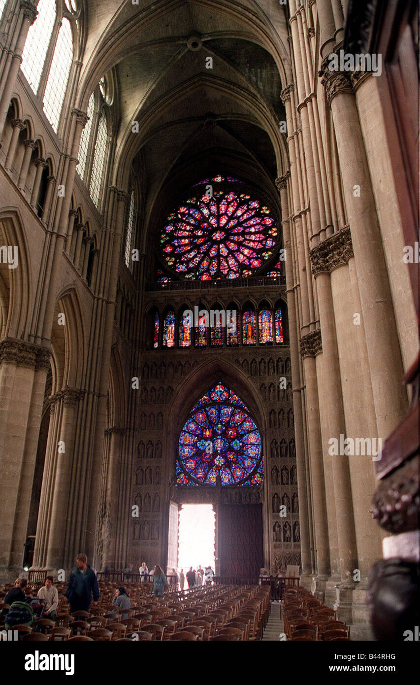 France Reims Rheims Cathedral Interior Stock Photo - Alamy