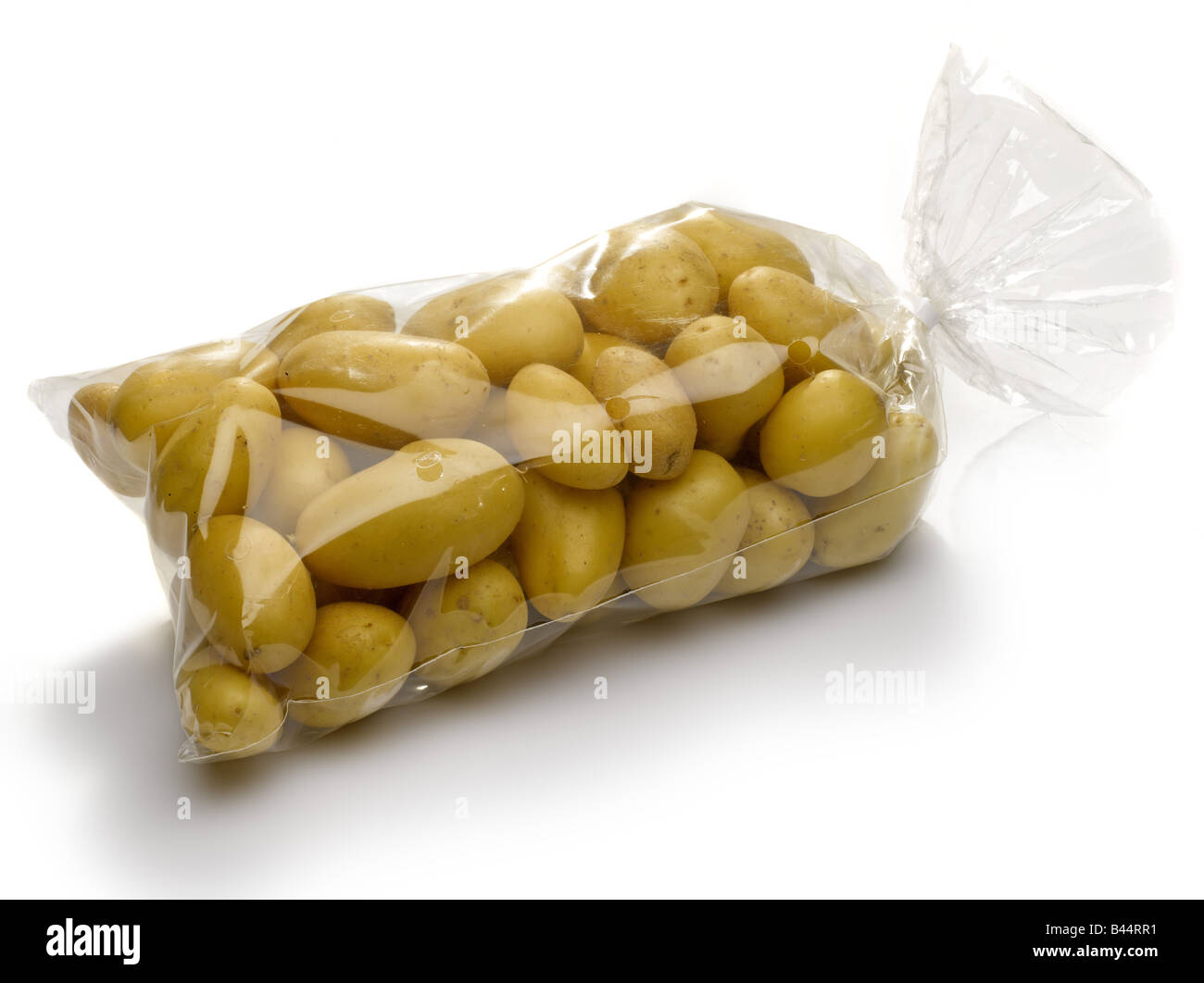Bag of Ratte potatoes Stock Photo