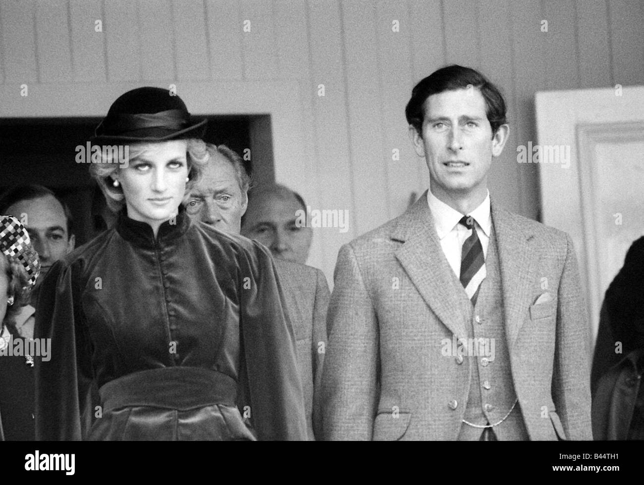 Prince Charles and Princess Diana September 1983 Royalty at the Braemar for the Highland games Stock Photo