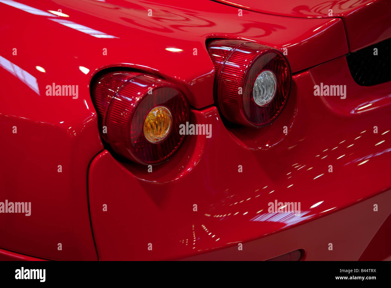 Backlights of a red luxury car Stock Photo