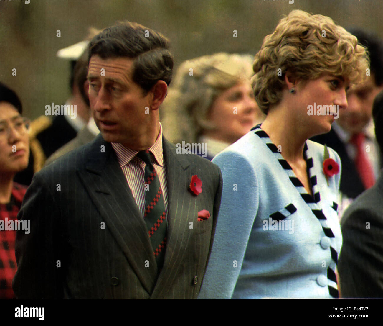 Prince and Princess of Wales on a visit to South Korea before the announcement of their separation November 1992 Stock Photo