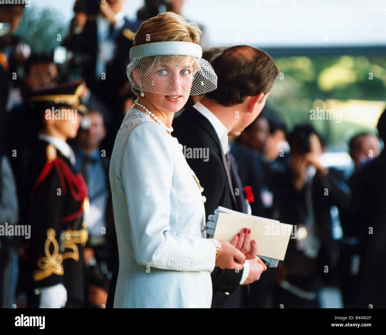 Prince Charles and Princess Diana December 1992 Japan Overseas Visit Stock Photo