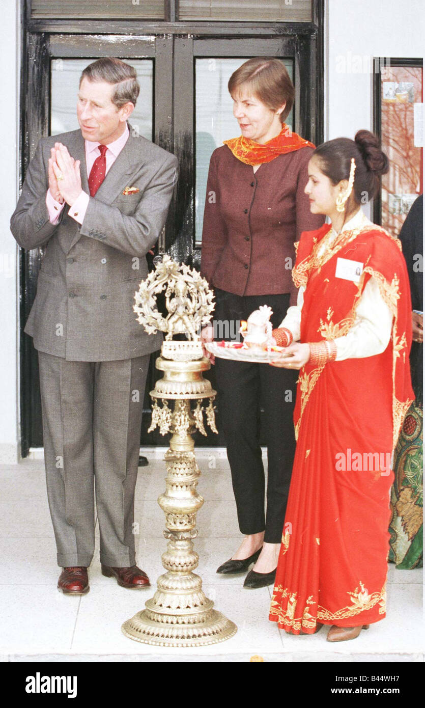 Prince Charles visits British Council in Kathmandu Nepal February 1998 Stock Photo