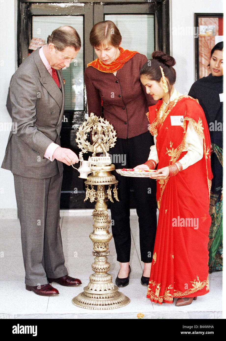 Prince Charles visits British Council in Kathmandu Nepal February 1998 Stock Photo