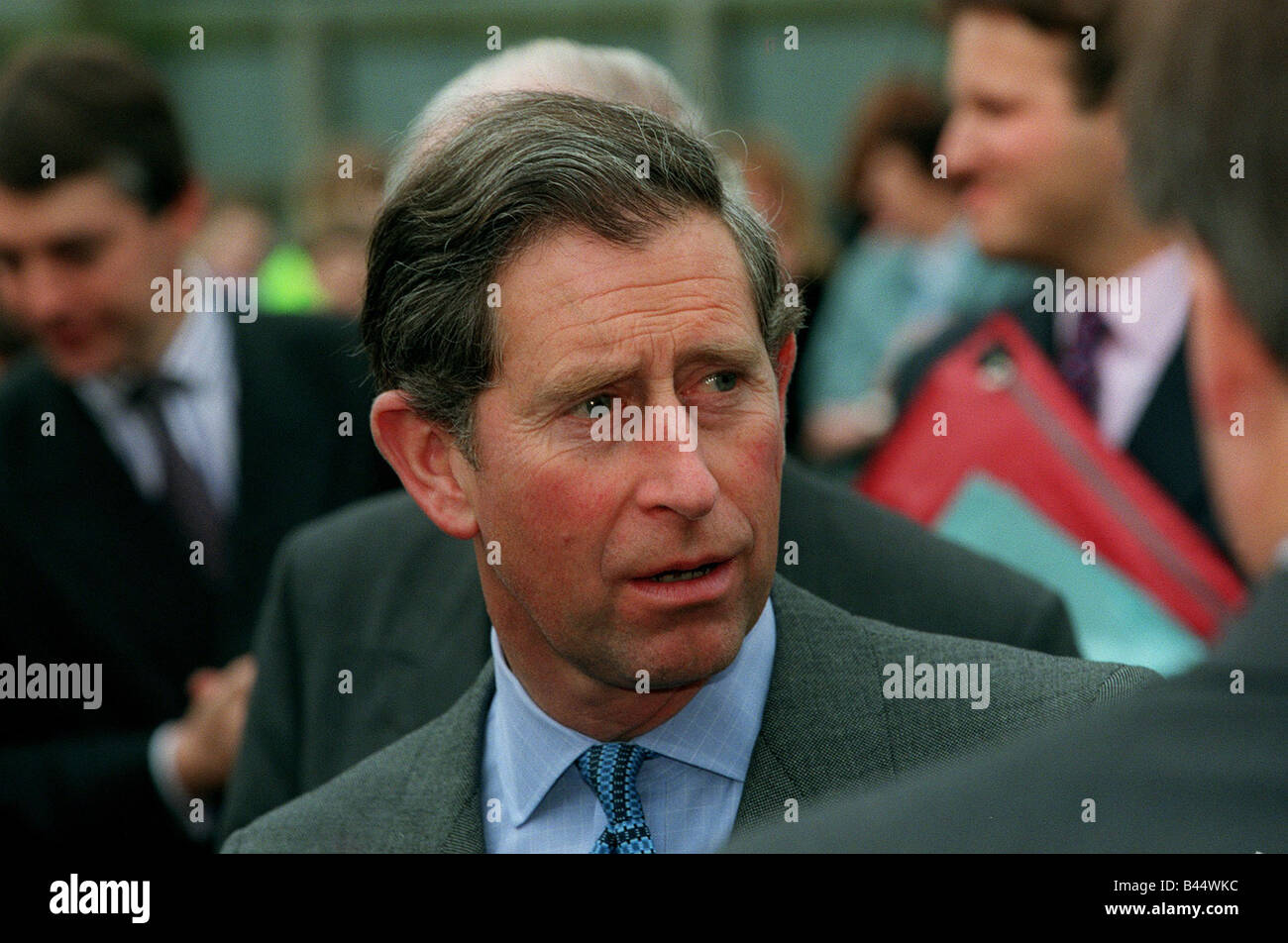 Prince Charles December 1998 Visting a school in Norwich Stock Photo
