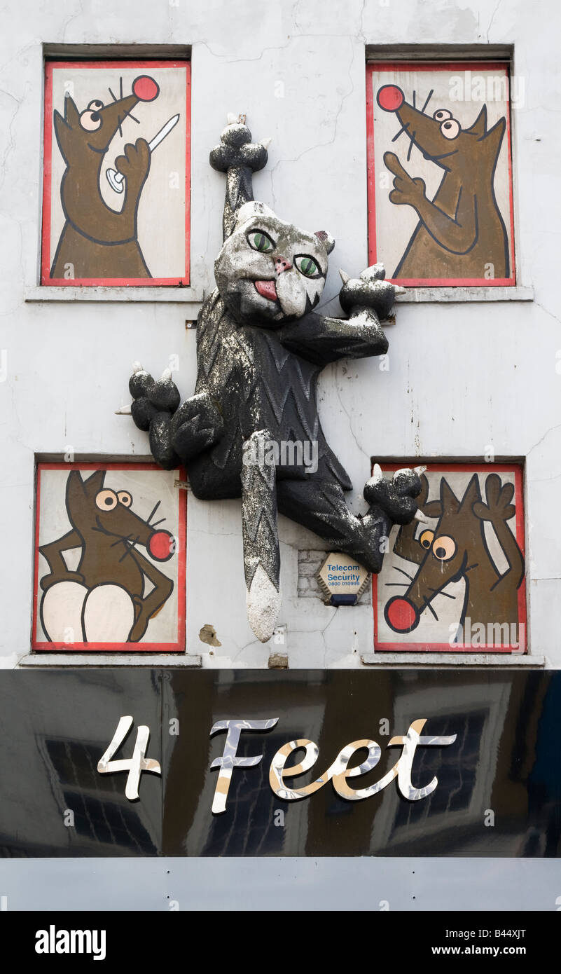 4 feet shopfront, London, UK Stock Photo
