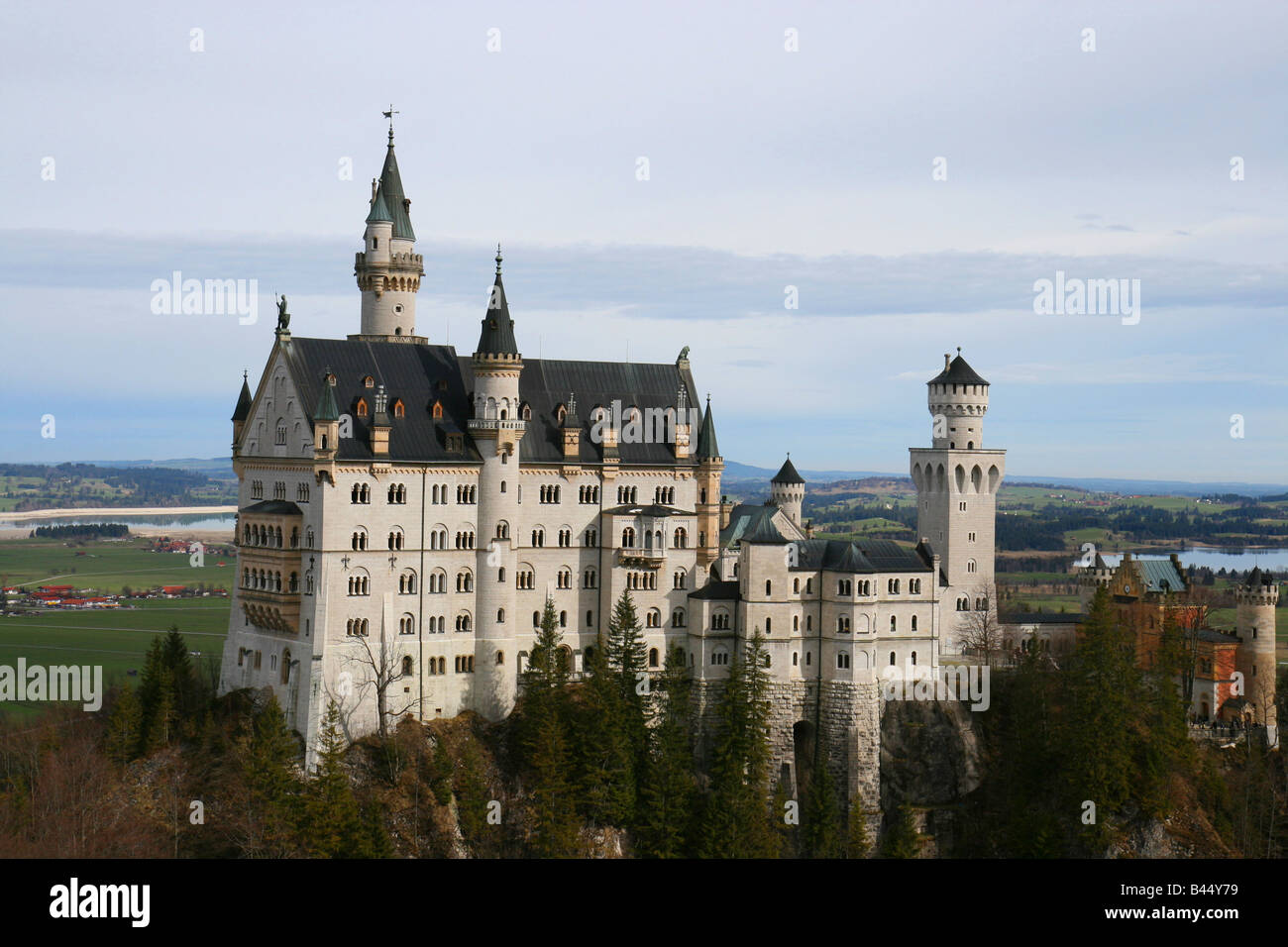 View of Neuschwanstein castle Stock Photo