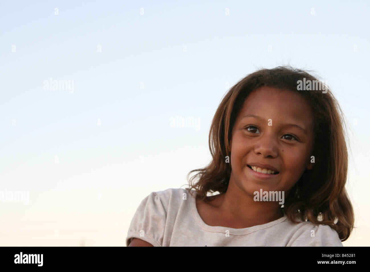 Young african american girl smiling Stock Photo - Alamy